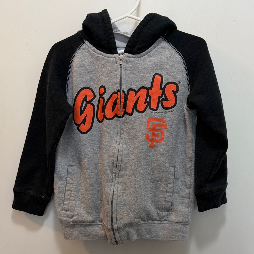 Genuine Merchandise SF Giants Kids Hoodie - Black and Gray with Orange logo